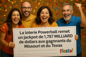 Powerball : le jackpot de 1,787 milliard de dollars partagé entre le Missouri et le Texas Gagnants du jackpot Powerball .