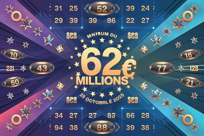 image ideogram Loterie, gain minimum 62 millions d'euros, octobre 2025.